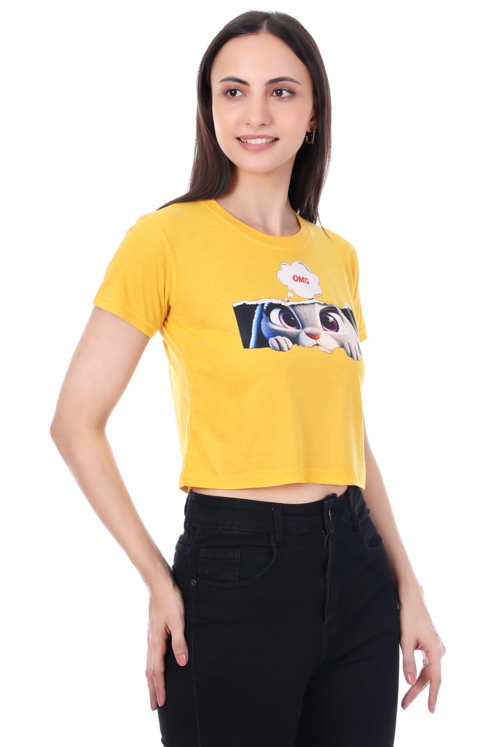 YELLOW  OMG GIRLS  CROP TOP