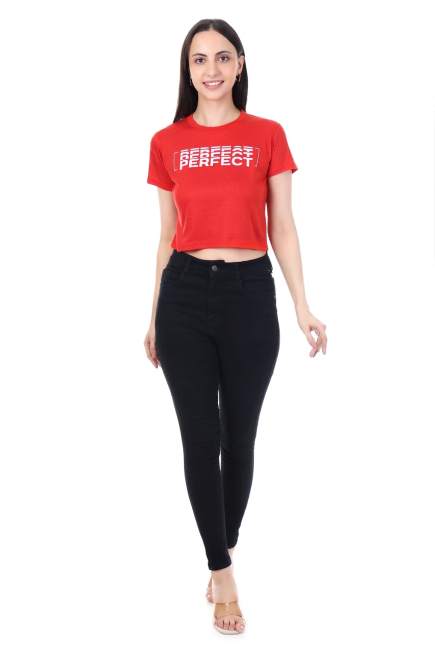 PERFECT GIRLS RED CROP TOP