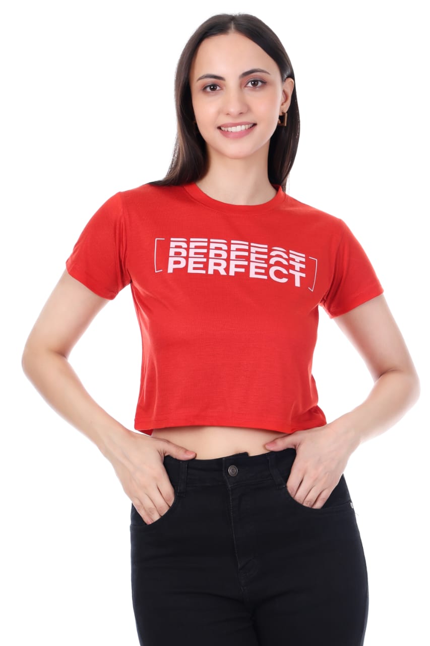 PERFECT GIRLS RED CROP TOP
