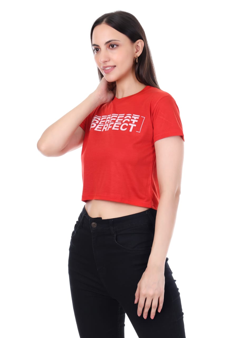 PERFECT GIRLS RED CROP TOP