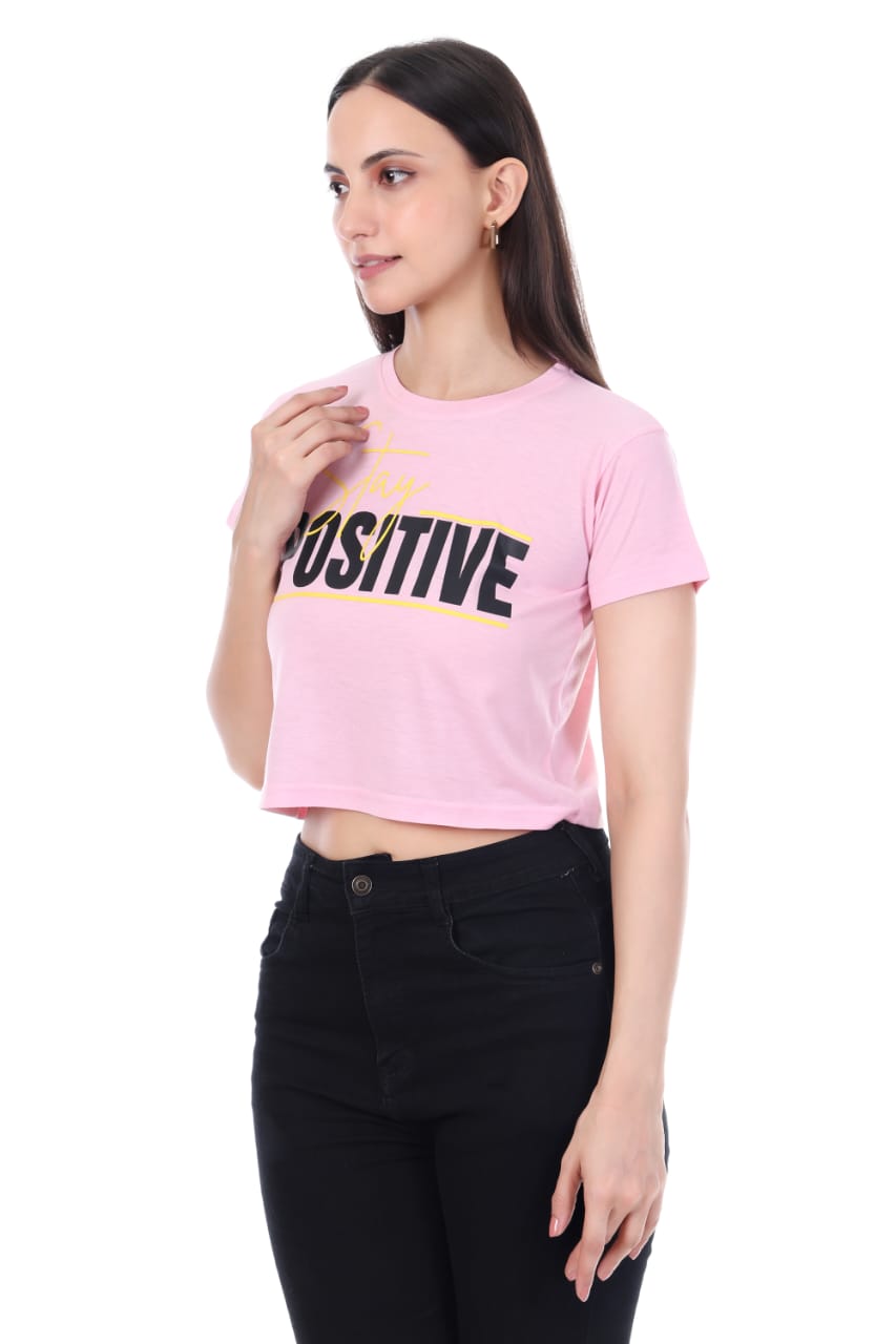 STAY POSITIVE GIRLS  CROP TOP