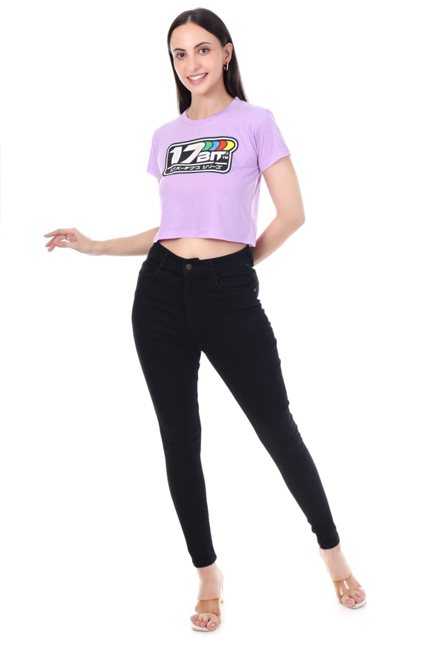 PURPUL 17 BIT GIRLS  CROP TOP