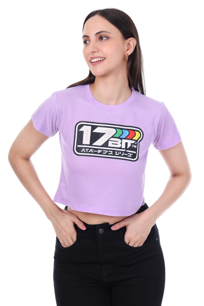 PURPUL 17 BIT GIRLS  CROP TOP