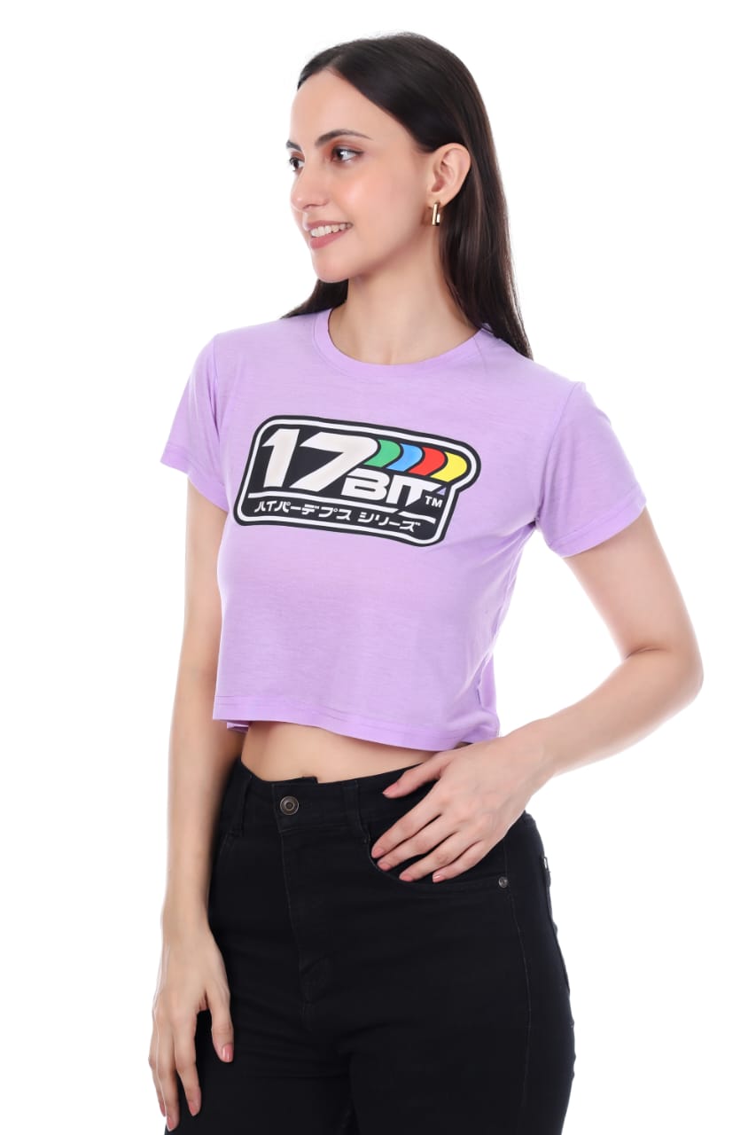 PURPUL 17 BIT GIRLS  CROP TOP
