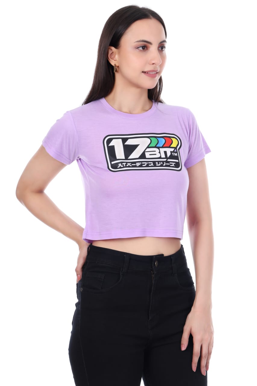 PURPUL 17 BIT GIRLS  CROP TOP