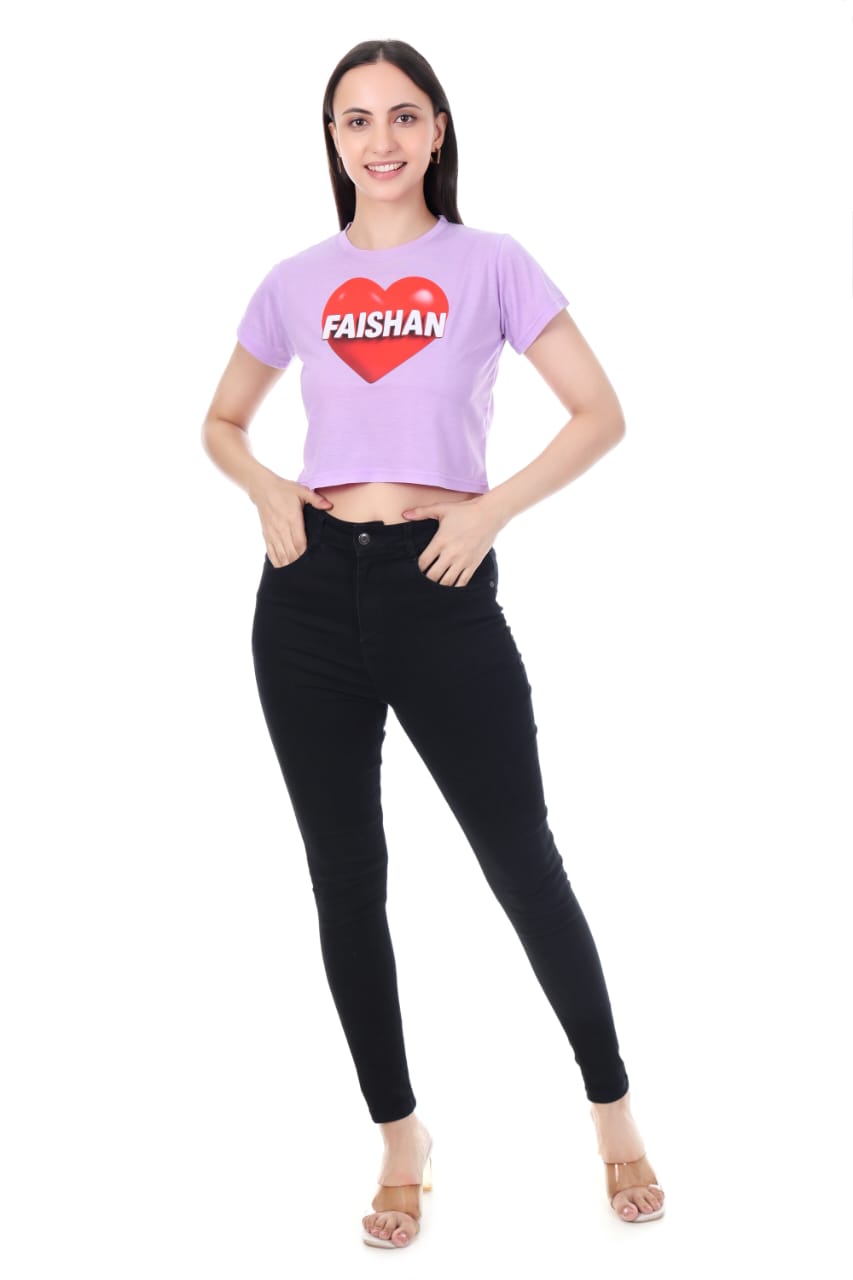 PURPUL FAISHION GIRLS  CROP TOP