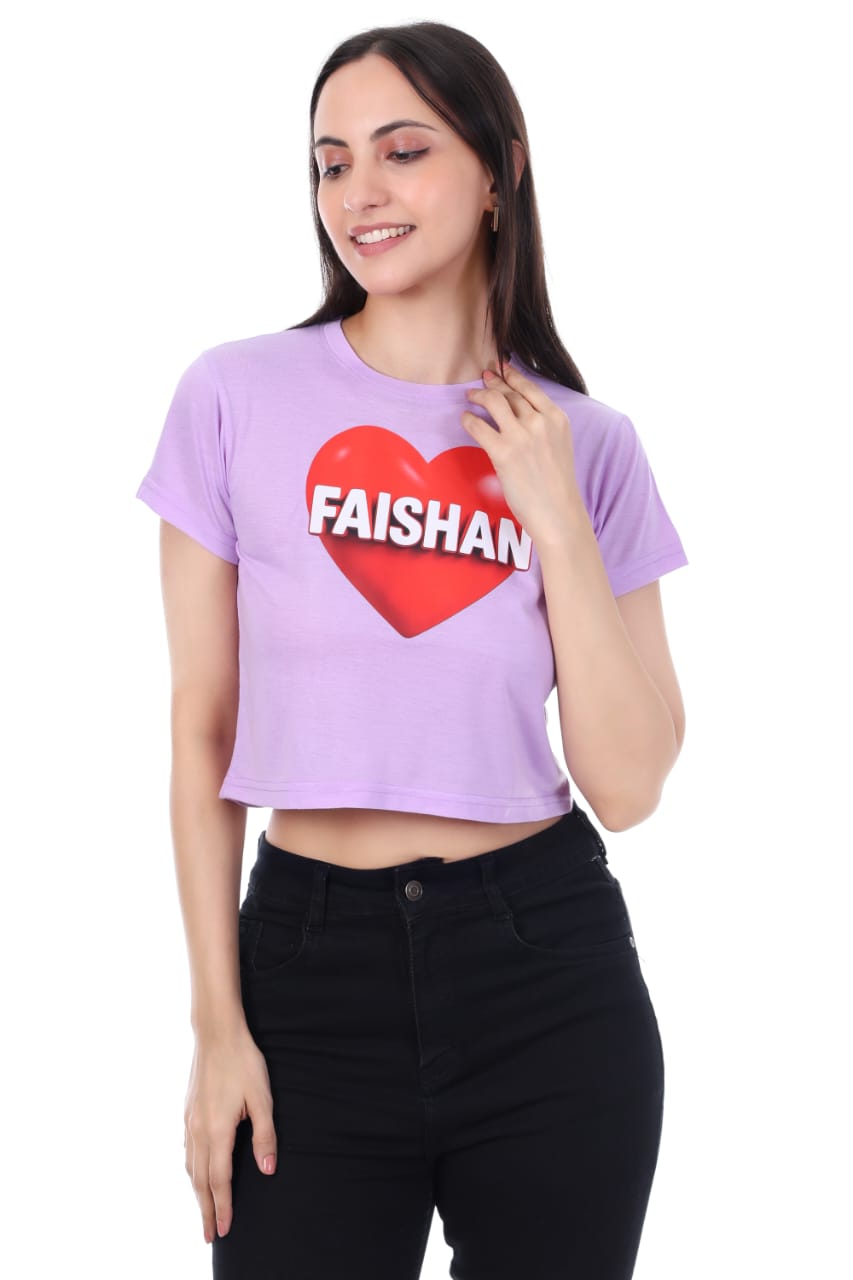 PURPUL FAISHION GIRLS  CROP TOP