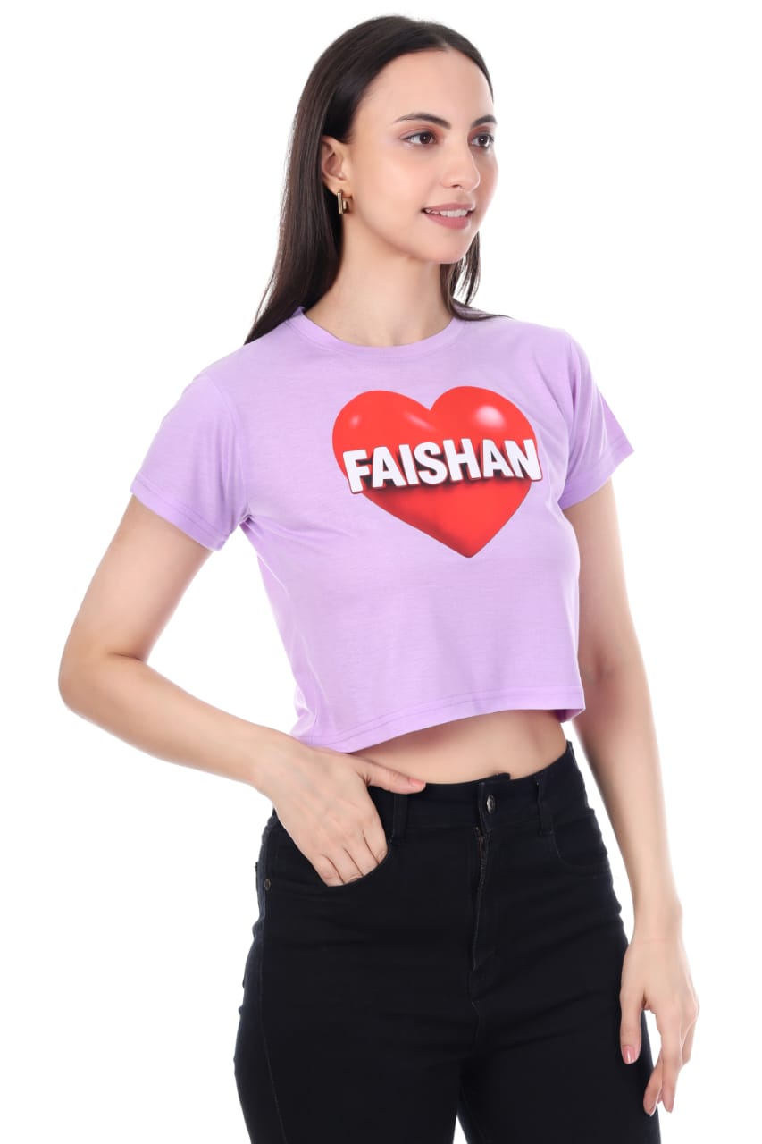 PURPUL FAISHION GIRLS  CROP TOP