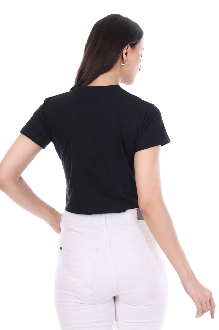 BLACK FREEDOM  CROP TOP