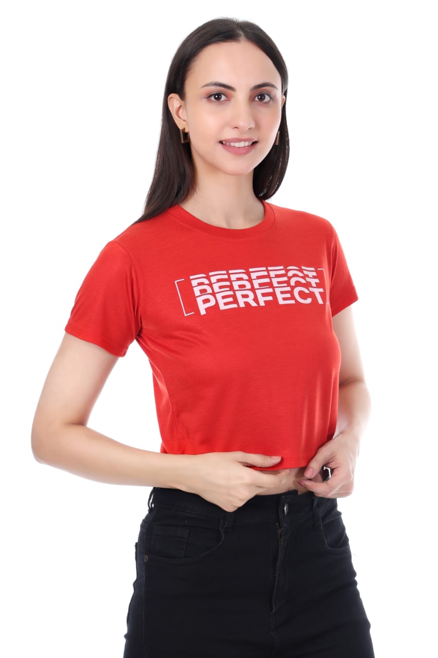 PERFECT GIRLS RED CROP TOP