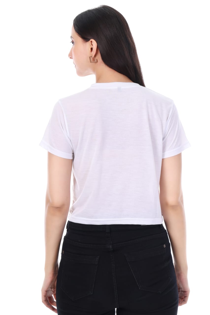 WHITE OWESOME GIRLS  CROP TOP
