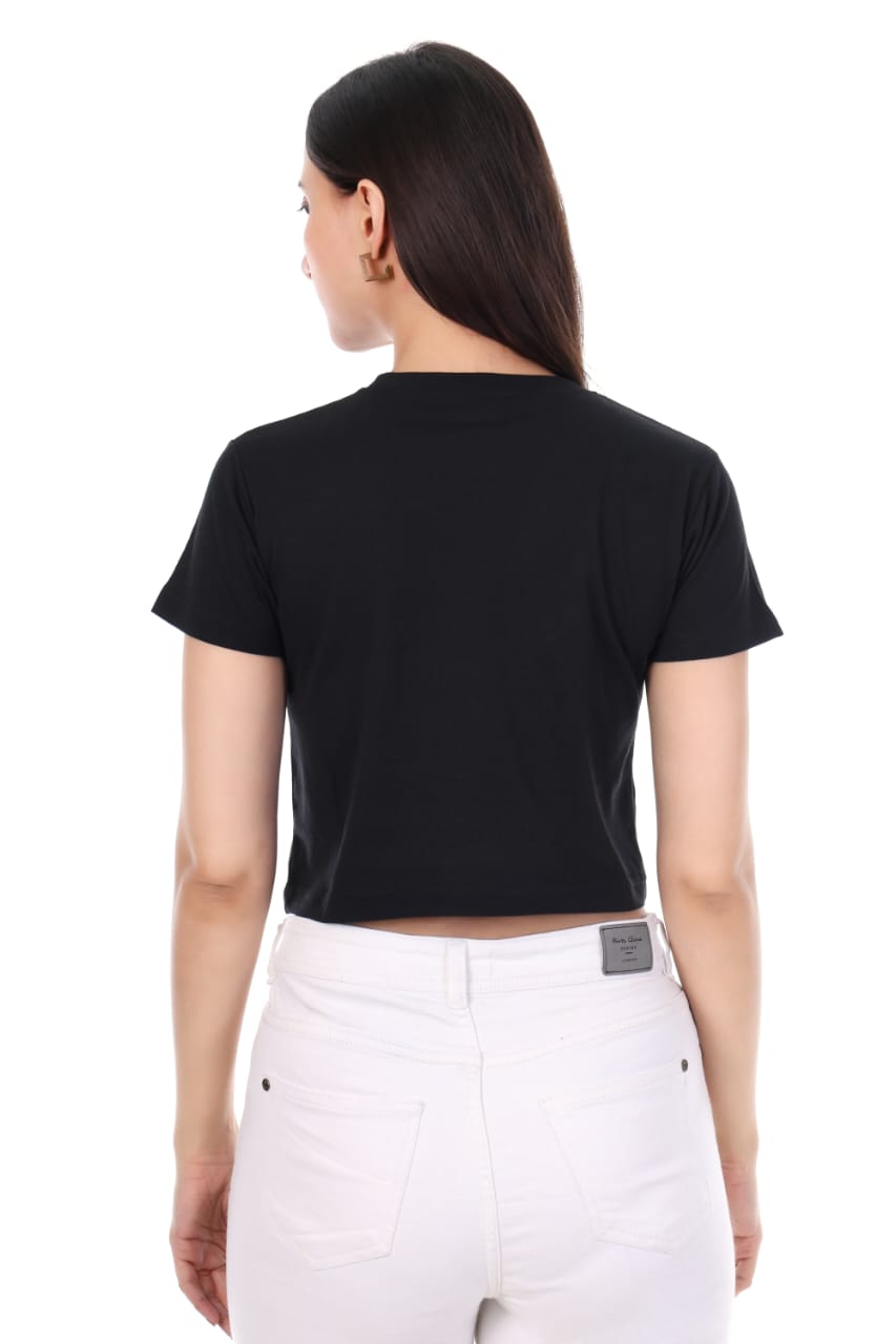 BLACK BUSSY GIRL CROP TOP